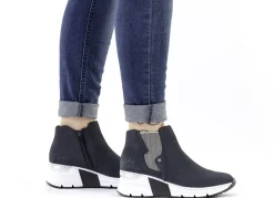Rieker, modische Damen-Boots, Weite G, mit Reißverschluss