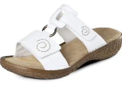 Rieker, modische Damen-Pantoletten, Weite H, mit Klettverschluss