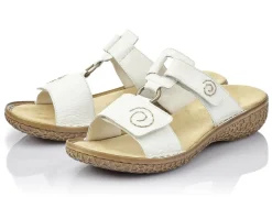 Rieker, modische Damen-Pantoletten, Weite H, mit Klettverschluss