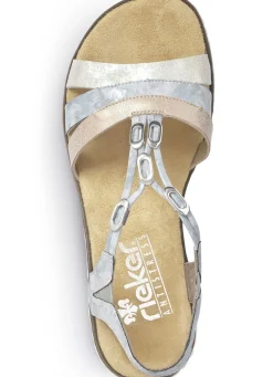 Rieker, modische Damen-Sandalen, mit Gummizug