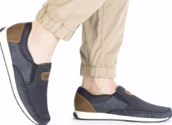 Rieker, sommerliche Herren-Slipper, mit Gummizug