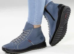 Rieker, sportive Damen-Boots, Winterschuhe, mit Reißverschluss
