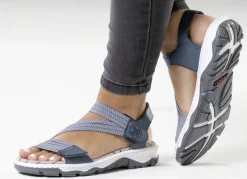 Rieker, sportliche Damen-Sandalen, mit zwei Klettspangen