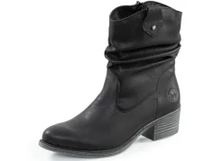 Rieker Western-Stiefelette aus weichem Synthetikmaterial mit Raffung