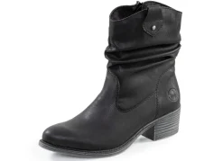 Rieker Western-Stiefelette aus weichem Synthetikmaterial mit Raffung