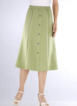 Rock mit Zierknopfblende