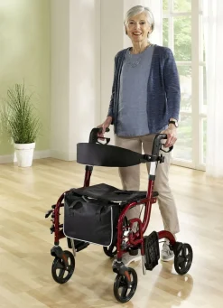 Rollator, auch als Rollstuhl nutzbar