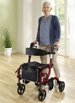Rollator, auch als Rollstuhl nutzbar