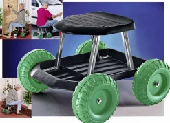 Rollsitz mit stabilem Stahlrohrgestell