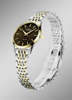 Rotary Quartz-Damenuhr mit Edelstahlbandgehäuse