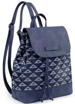 Rucksack mit effektvoll dessiniertem Textil