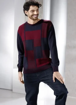 Rundhalspullover in 2 Farben