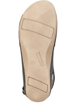 Sandale aus Rind-Nappaleder mit verstellbarem Fersenriemchen