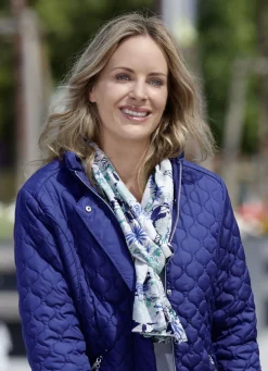 Schal mit Fantasieblüten-Dessin