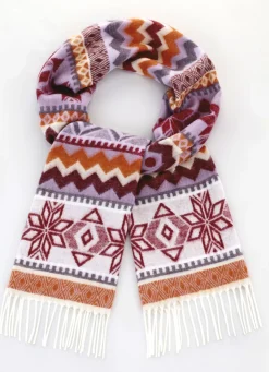 Schal mit grafischem Dessin