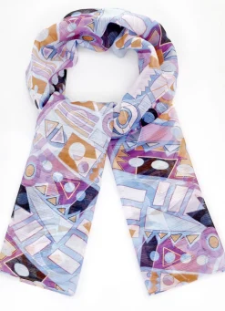 Schal mit grafischem Dessin
