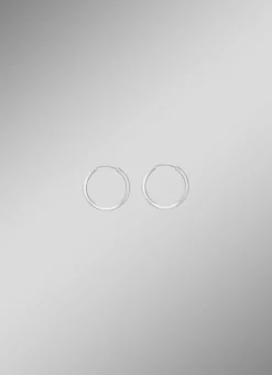 Schicke Creolen in Weißgold 585/- fein