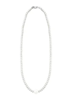 Schicke Halskette mit Süßwasser-Zuchtperlen