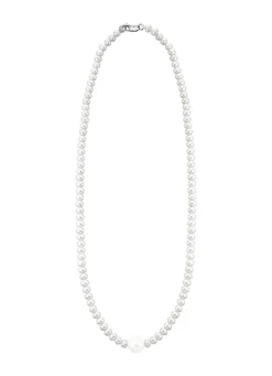 Schicke Halskette mit Süßwasser-Zuchtperlen