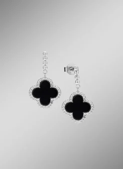 Schicke Kleeblatt-Ohrstecker aus Silber