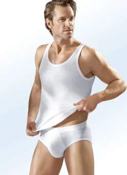 Schiesser Dreierpack Slips aus Feinripp mit Eingriff, weiß