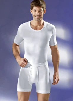 Schiesser Schlupfjacke aus Feinripp, weiß