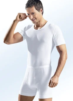 Schiesser Schlupfjacke aus Doppelripp, weiß