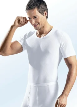 Schiesser Schlupfjacke aus Doppelripp, weiß