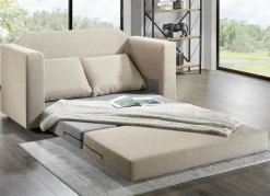 Schlafsofa mit 2 großen, weichen Rückenkissen