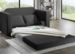 Schlafsofa mit 2 großen, weichen Rückenkissen