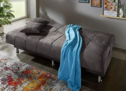Schlafsofa mit Bettkasten und Dekokissen
