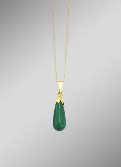 Schlichter Anhänger mit echt Malachit