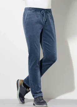Schlupfcordhose mit Gummibund rundum in 3 Farben