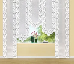 Schöne Schiebegardine mit geradem Abschluss