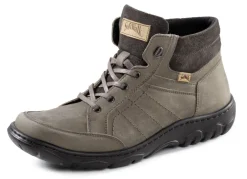 Schnür-Boot aus Nubuk- und Veloursleder