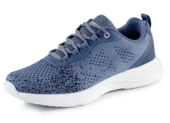 Schnür-Sneaker aus effektvoll strukturiertem Textilmaterial