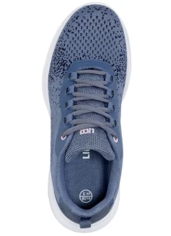 Schnür-Sneaker aus effektvoll strukturiertem Textilmaterial