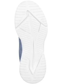 Schnür-Sneaker aus effektvoll strukturiertem Textilmaterial