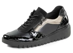 Schnür-Sneaker aus Nappaleder