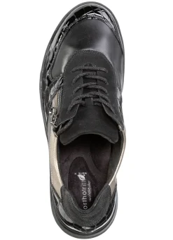 Schnür-Sneaker aus Nappaleder