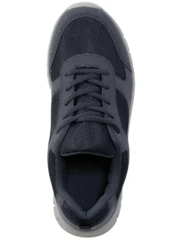 Schnür-Sneaker aus Synthetik und weichem Textilmaterial