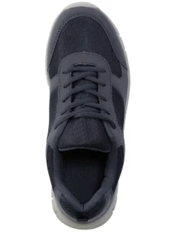 Schnür-Sneaker aus Synthetik und weichem Textilmaterial