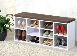 Schuhbank mit Sitzkissen