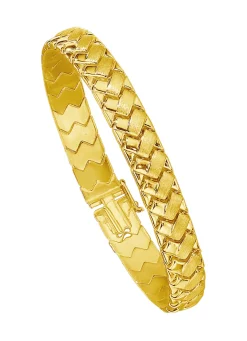 Schweres Armband in Geflecht-Optik mit Kastenschloss