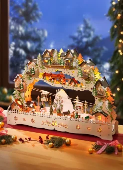 Schwibbogen aus Holz mit LED-Beleuchtung