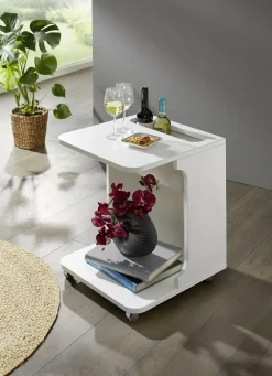 Servierwagen aus massivem Buchenholz