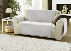 Sessel-,Couch- und Armlehnenschoner mit Veloursbandeinfassung