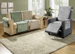 Sessel-,Couch- und Armlehnenschoner mit Anti-Rutsch-Beschichtung