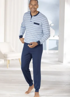 Set: Schlafanzug + Shorty mit Knopfleiste