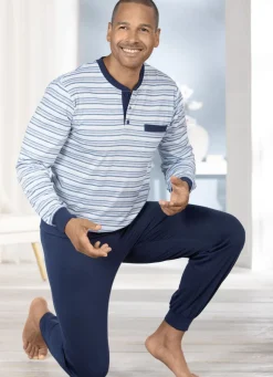 Set: Schlafanzug + Shorty mit Knopfleiste